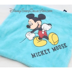 Doudou plat Mickey DISNEY CARREFOUR bleu carré 4 noeuds Mickey Mouse 