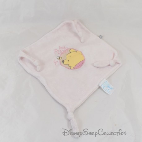 Flache Doudou Baby Pooh DISNEY Winnie der rosa Platz Pooh Knoten 22 cm