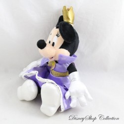 Plush Minnie DISNEYLAND PARIS Purple Satin Dress Purple Disney Crown 25 cm