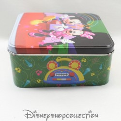Boîte carré Mickey Minnie DISNEY métal notes de musique étoiles 15 cm