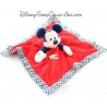 Doudou plat Mickey DISNEY STORE Mickey Mouse rouge carreaux 34 cm