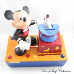 Vintage Mickey Mouse Talking Piggy Bank DISNEY Thinkway Automaton Mickey Magician 24 cm