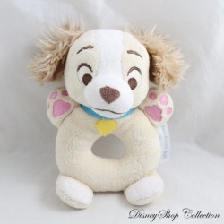 Lady DISNEY STORE Lady and the Tramp rattle beige bell plush 16 cm