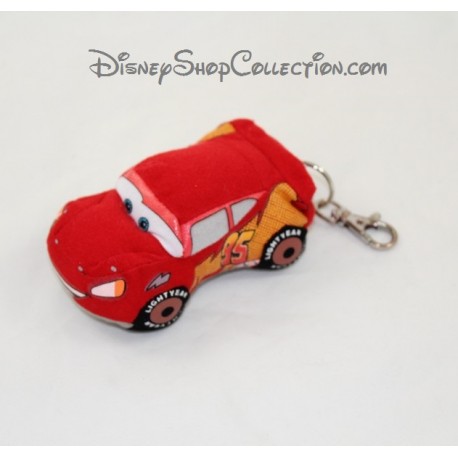 Porte clés peluche Flash Mcqueen DISNEY Cars voiture rouge 10 cm