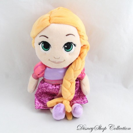 copy of Muñeca de peluche princesa Rapunzel DISNEY NICOTOY Vestido Rapunzel rosa flor amarillo 28 cm