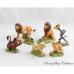 Figurines Le Roi Lion DISNEY STORE Simba Nala Mufasa Pumbaa Rafiki lot de 7 figurines pvc