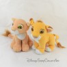 Plush Simba and Nala DISNEY Mattel The Lion King Two lion cubs kisses muzzle vintage 1995 20 cm