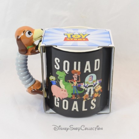 Taza para perros en zigzag DISNEY PIXAR Toy Story Slinky Dog Squad Goals Taza de cerámica