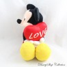 Peluche Mickey DISNEYLAND PARÍS Corazón Rojo Amor San Valentín Disney 27 cm