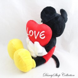 Mickey Plush DISNEYLAND PARIS Red Heart Love Valentine's Day Disney 27 cm
