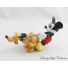 Vintage Pluto und Mickey Mickey Keramikfigur DISNEY Hund Pluto an der Leine 13 cm