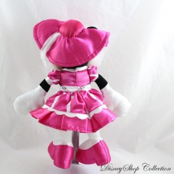 Plush Minnie DISNEYLAND PARIS Dress Period Dark Pink Satin Disney Hat 28 cm