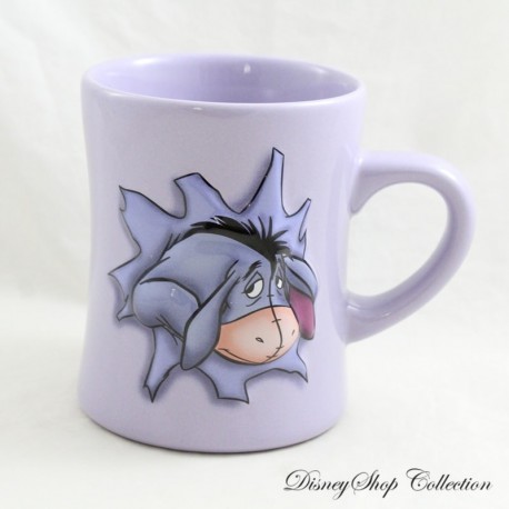 Taza en relieve Bourriquet DISNEY STORE purple 3D cup 12 cm