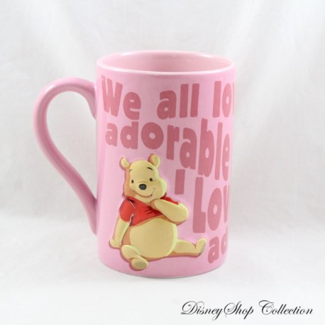 Mug en relief Winnie DISNEY STORE Love the adorable Pooh ! tasse 3D céramique 13 cm