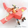 Large Goofy DISNEY Airplane Red Figurine Resin Goofy in airplane 35 cm