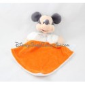 Doudou Mickey DISNEY NICOTOY Simba Toys orange weiss Diamant-Platte