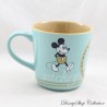 Tasse Mickey Minnie DISNEY STORE Perfektes Paar Seite an Seite Hand in Hand blau braun