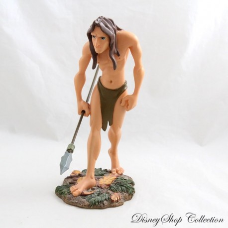 Figurine en résine Tarzan DISNEY Rutten statue Burroughs avec lance 22 cm RARE
