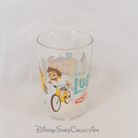 Luca Glass DISNEY Amora Luca and Alberto Bicycle Mustard Glass 10 cm