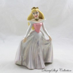 Figurine céramique Princesse Aurore DISNEY La belle au bois dormant robe rose porcelaine 16 cm