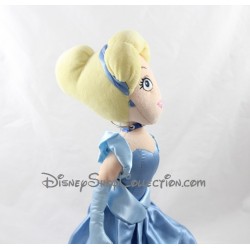 Poupée peluche Cendrillon DISNEY STORE robe bleue Cinderella 53 cm