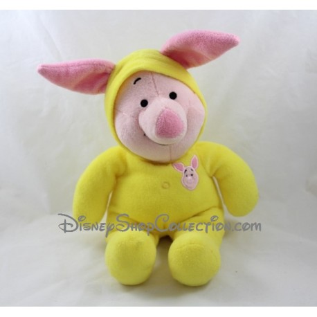 Peluche Porcinet DISNEY pyjama jaune cochon 38 cm