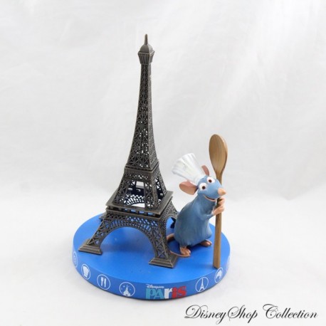 Rémy statuina in resina DISNEYLAND PARIS Ratatouille Torre Eiffel Disney chef 20 cm