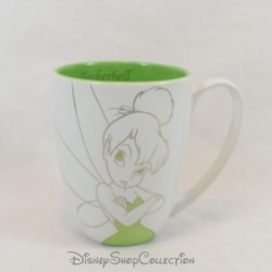 Mug Fée Clochette DISNEYLAND PARIS vert blanc strass tasse céramique Disney 10 cm