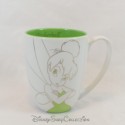 Tinkerbell Mug DISNEYLAND PARIS Green White Rhinestone Mug Ceramic Disney 10 cm