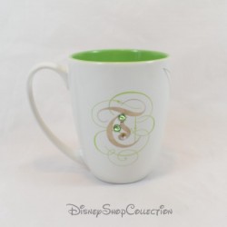 Mug Fée Clochette DISNEYLAND PARIS vert blanc strass tasse céramique Disney 10 cm