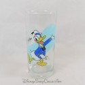 Donald DISNEY Mickey & Friends Blue White Transparent Tall Glass 14 cm