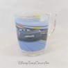 Cars DISNEY Flash McQueen and Jackson Storm transparent glass mug 9 cm