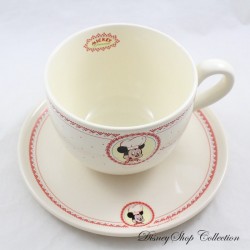Mickey Mouse Plate and Bowl Set DISNEYLAND PARIS Mickey Gourmet Red Beige 20 cm