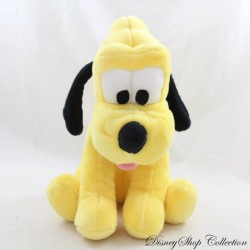 Peluche chien Pluto DISNEY SIMBA TOYS jaune collier vert assis 23 cm