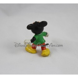 Figurine vintage Mickey BULLY en train de marcher t-shirt vert 6 cm
