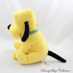 Pluto Dog Plush DISNEY SIMBA TOYS yellow collar green sitting 23 cm