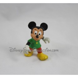 Figurine vintage Mickey BULLY en train de marcher t-shirt vert 6 cm
