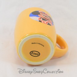 Mug Minnie DISNEYLAND PARIS Esso jaune orange tasse en céramique vintage 10 cm