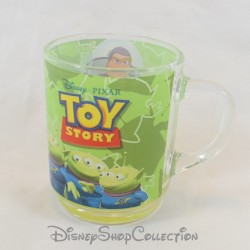 Mug en verre Aliens et Buzz l'éclair DISNEY Pixar Toy Story tasse anti-dérapante transparent 9 cm