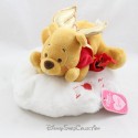 Winnie the Pooh Peluche DISNEY STORE Ti amo San Valentino Cupido Nuvola Ali d'Oro 20 cm