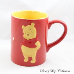Taza en relieve Winnie Exclusive Pooh de DISNEY STORE! Taza Abeja Rojo Amarillo 3D Cerámica 13 cm