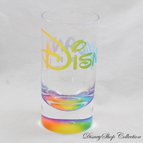 DISNEYLAND PARIS Arco iris doble fondo pvc alto arco iris vidrio 14 cm