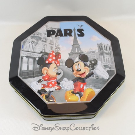 Mickey Minnie Eisendose DISNEYLAND PARIS Eiffelturm Achteckige Keksdose 27 cm