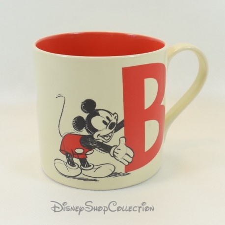 Mug Mickey DISNEYLAND PARIS lettre B croquis tasse céramique Disney 9 cm