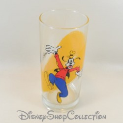 Goofy DISNEY Mickey & Friends Yellow, Red, Blue, Transparent Tall Glass, 14 cm