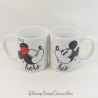 Set de 2 tazas Mickey Minnie DISNEY Hers and His white kiss 10 cm