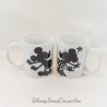 Set of 2 Mickey Minnie mugs DISNEY Hers and His white kiss 10 cm