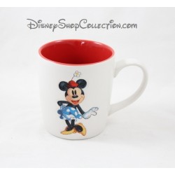 Minnie DISNEYLAND PARIS white and red ceramic cup mat mug 