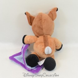 Peluche mouchoir biche Bambi DISNEY NICOTOY Bambi marron violet 26 cm