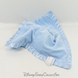 Mickey Flat Blanket DISNEY STORE Blue Satin Edges Bell Blanket 32 cm
